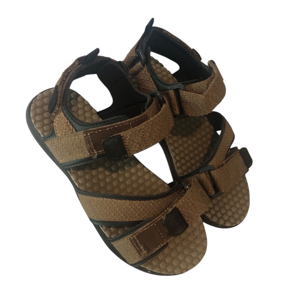 Kids Brown Adjustable Strap Sandals